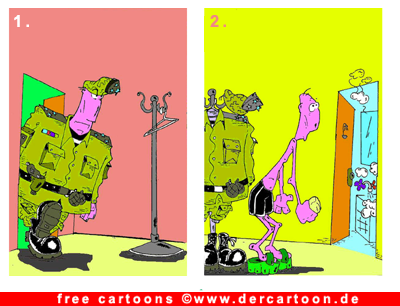 Soldat Cartoon - Lustige Bilder, Cartoons kostenlos