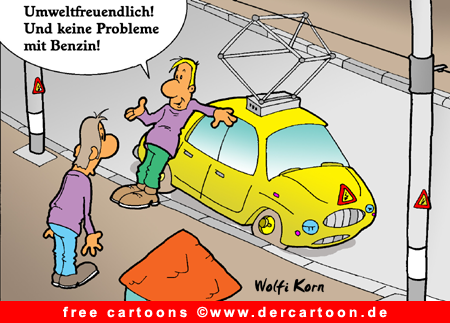 Free Cartoons Autos - Elektroauto - Lustige Bilder, Cartoons kostenlos