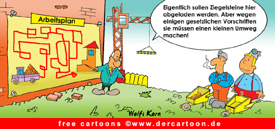 Cartoon über Berufe