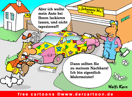 Cartoon über Berufe