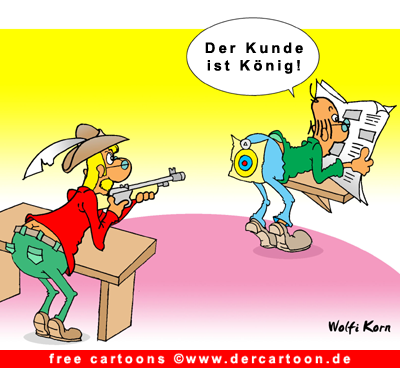 Kunde ist Koenig Cartoon kostenlos - Lustige Bilder, Cartoons kostenlos