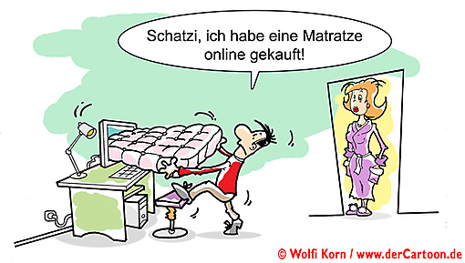 Cartoon Shopping im Internet - Lustige Bilder, Cartoons kostenlos