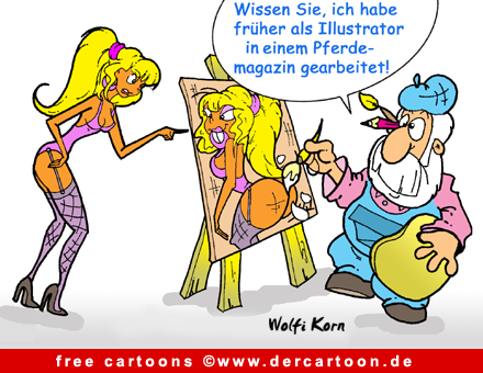 Gratis-Cartoon Kuenstler - Lustige Bilder, Cartoons kostenlos