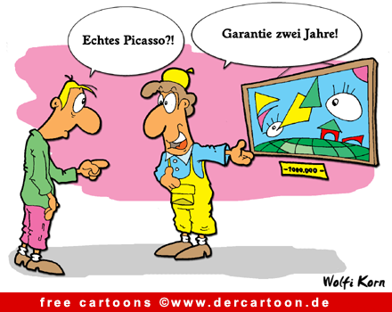 Gratis Cartoon - Echtes Picasso - Lustige Bilder, Cartoons kostenlos