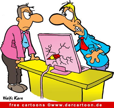 Cartoon über Büro