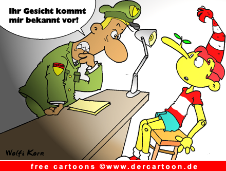 Cartoon über Berufe