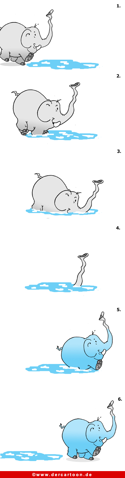 Elefant Comic Strip free - Lustige Bilder, Cartoons kostenlos