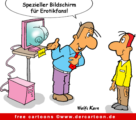 Monitor fuer Erotikfans Cartoon kostenlos - Lustige Bilder, Cartoons kostenlos