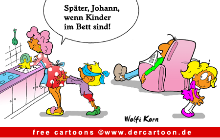 Familie Cartoons - Abend - Lustige Bilder, Cartoons kostenlos