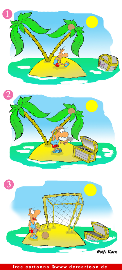 Insel Cartoon free - Witze Urlaub kostenlos - Lustige Bilder, Cartoons kostenlos