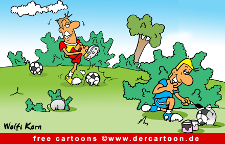 Spaß Fussball Cartoon gratis - Lustige Bilder, Cartoons kostenlos