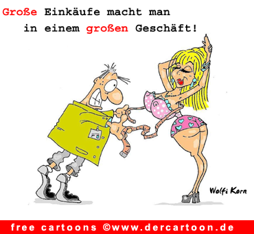 Cartoon gratis Große Einkäufe - Lustige Bilder, Cartoons kostenlos