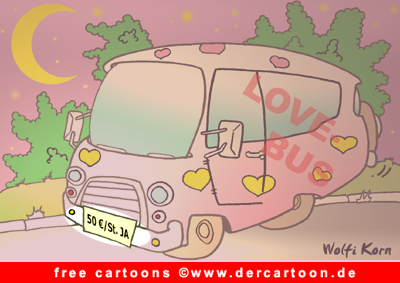 Love-Bus Cartoon kostenlos - Lustige Bilder, Cartoons kostenlos