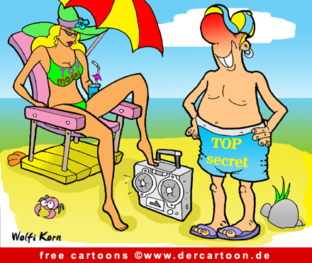 Topmodel in Bikini Cartoon free - Lustige Bilder, Cartoons kostenlos