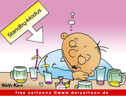 Party Cartoon - Standby-Modus - Lustige Bilder, Cartoons kostenlos