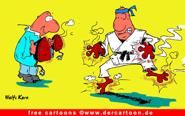 Karate Cartoon kostenlos - Lustige Bilder, Cartoons kostenlos