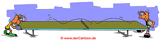 Tischtennis Cartoon gratis - Lustige Bilder, Cartoons kostenlos