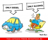 Diesel and alcohol Cartoon free