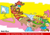 Lustiger Cartoon zum Geburtstag Feuerwehrmann