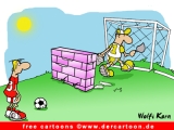 Fussball Cartoon gratis - Fussball Witz kostenlos