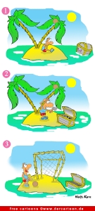 Insel Cartoon free - Witze Urlaub kostenlos