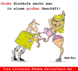 Cartoon gratis Große Einkäufe