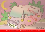 Love-Bus Cartoon kostenlos