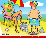 Topmodel in Bikini Cartoon free