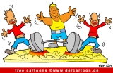 Sport Cartoon zum Thema Schwerathletik