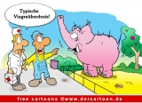 Elefant im Zoo Cartoon