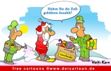 Weihnachten Cartoon Zoll und Weihnachtsmann